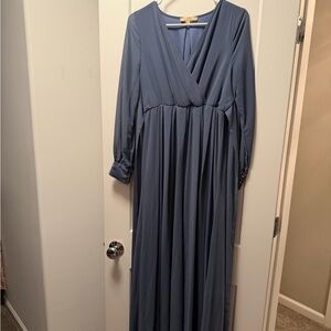 Elegant Blue Maxi Dress